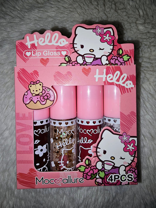 Hello Kitty 4 Piece Lipstick Gloss set - New in box